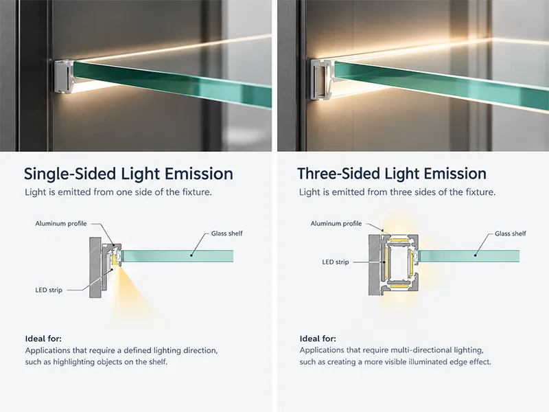`single-sided-vs-three-sided-glass-shelf-lighting.png